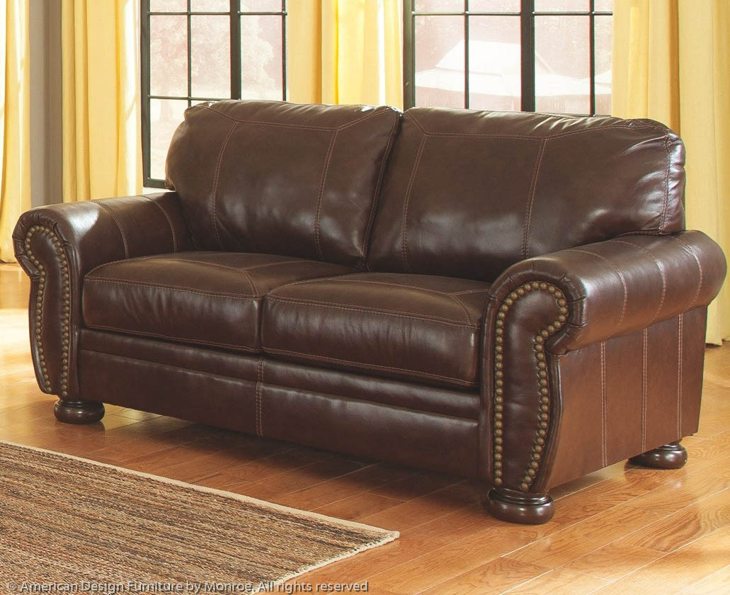 Laura Leather Love Seat Pic 1
